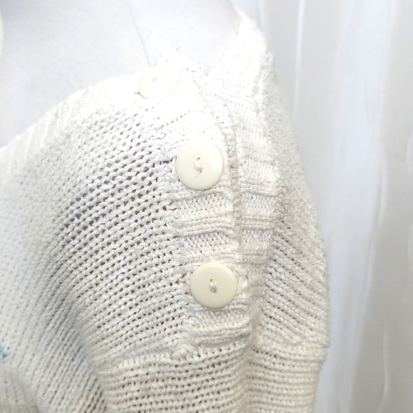 Vintage Pronto Moda Knit Crochet Nautical Sweater Top - Picture 3 of 5